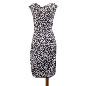 Michael Kors Cowl Ruched Leopard Sheath Mini Dress